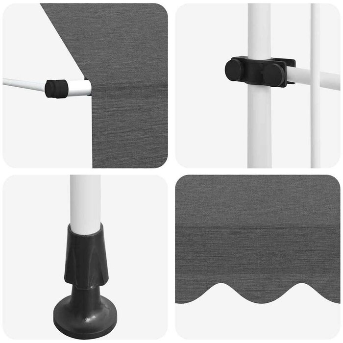 Vidaxl Store banne manuel rétractable 300 cm anthracite - 34% de remise