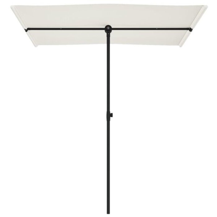 Vidaxl Parasol de jardin rectangulaire 180x110 cm Blanc sable - 32% de remise