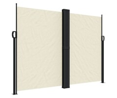 Vidaxl Pare-vent rétractable 180x1000 cm Crème - 45% de remise
