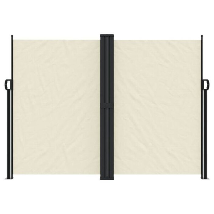 Vidaxl Pare-vent rétractable 180x1000 cm Crème - 35% de remise