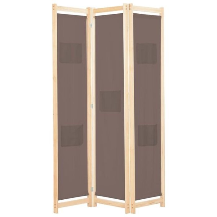 Vidaxl Paravent 3 panneaux 120x170cm marron - 33% de remise