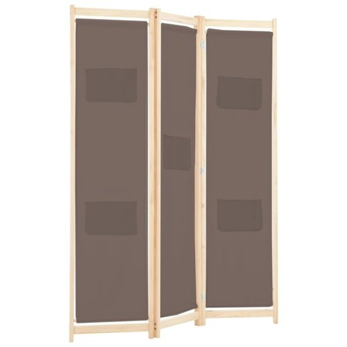 Vidaxl Paravent 3 panneaux 120x170cm marron - 33% de remise