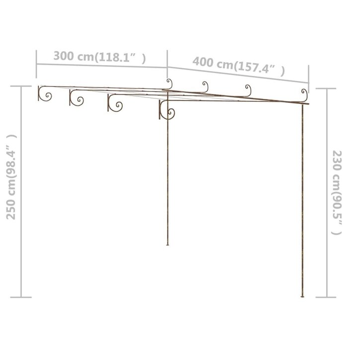 Vidaxl Pergola de jardin en fer forgé 4x3m - 35% de remise