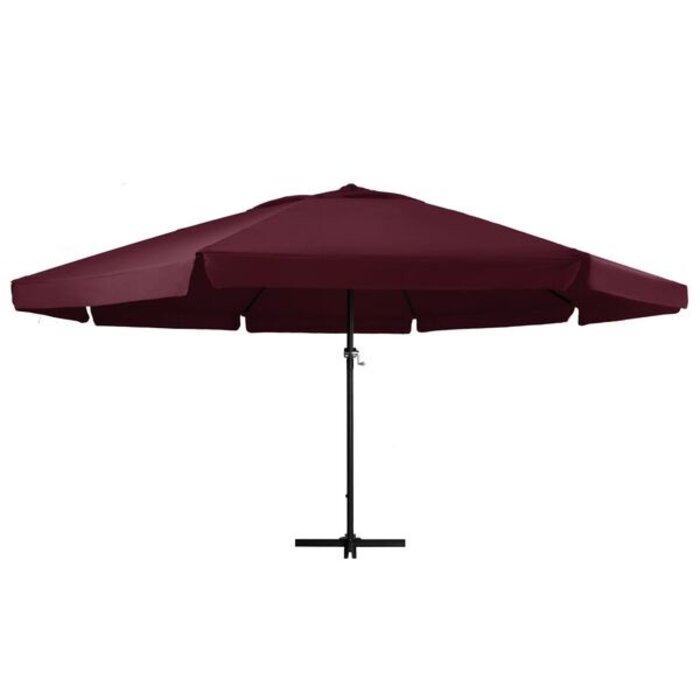 Vidaxl Parasol de jardin 600 cm bordeaux - Mât alu - 35% de remise