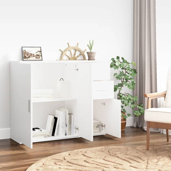 Vidaxl Buffet blanc design 91 cm - 34% de remise - Meuble de rangement