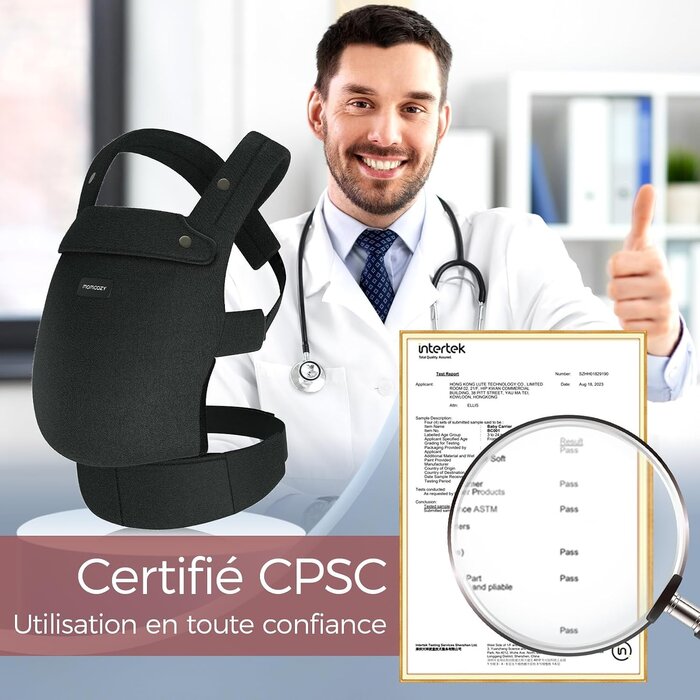 Porte-bébé ergonomique réglable 3-20 kg Noir - 34% de remise