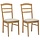 Lot de 2 chaises en bois d'hévéa massif naturel - 34% de remise