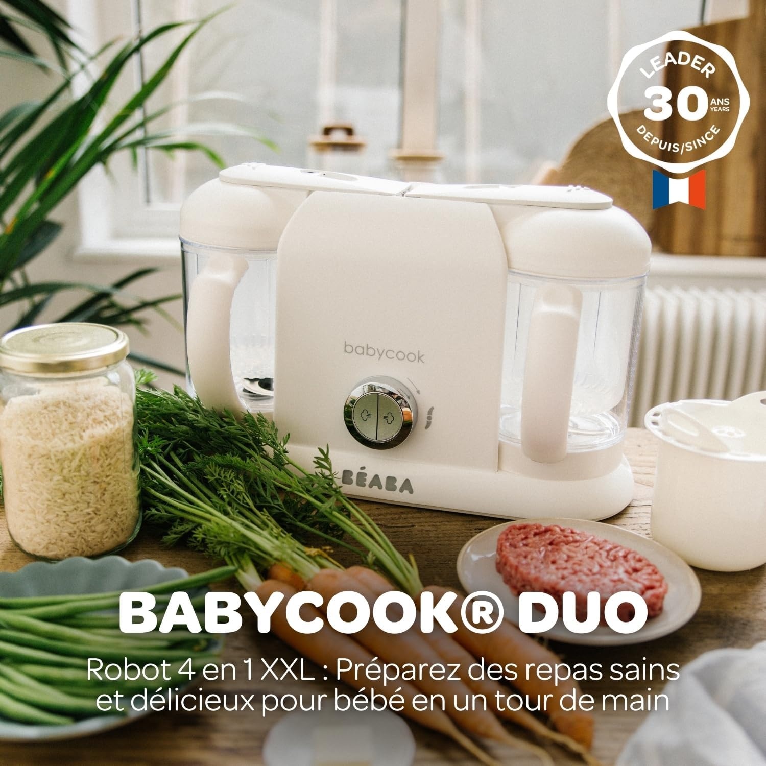 Robot cuiseur bébé 4-en-1 2,2L - Blanc/Argent - 34% de remise