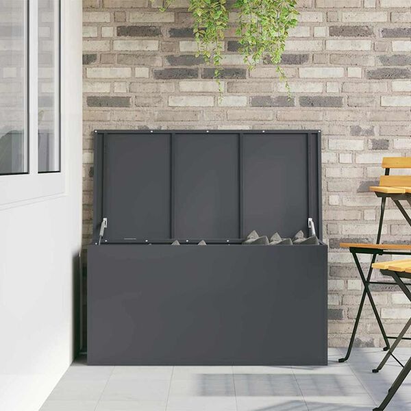 Vidaxl Coffre de jardin acier anthracite 100cm - 34% de remise