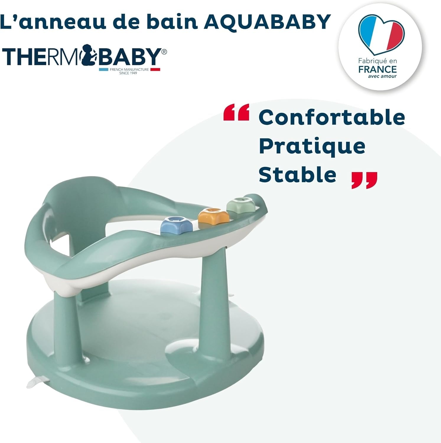 Siège de bain bébé ergonomique - Vert émeraude - 31% de remise