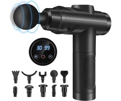 Pistolet de massage musculaire - 30 vitesses - 10 têtes - 48% de remise