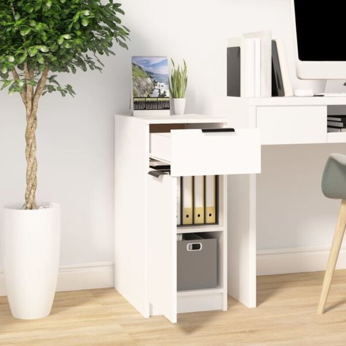 Vidaxl Caisson de bureau blanc 33,5 x 50 x 75 cm - 34% de remise