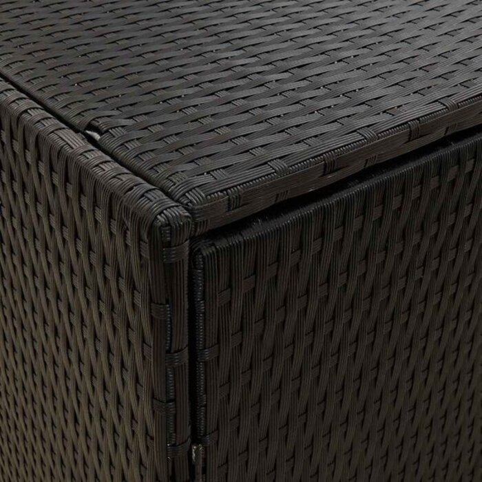 Vidaxl Armoire de jardin en résine tressée noire 198 cm - 35% de remise