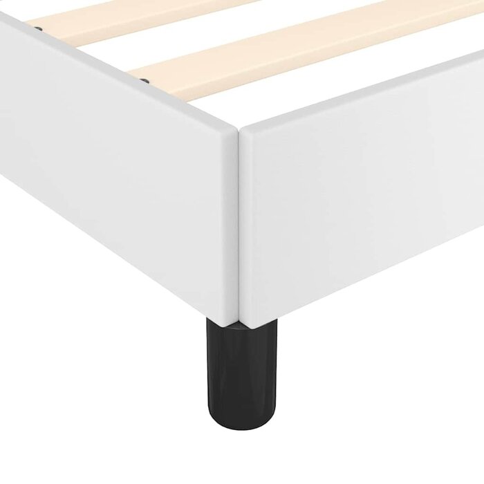 Vidaxl Lit simple 90x190 cm blanc en similicuir - 34% de remise