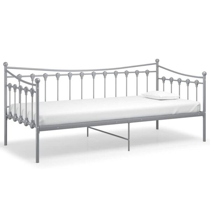 Vidaxl Canapé-lit métal 90x200 cm - Gris - 35% de remise