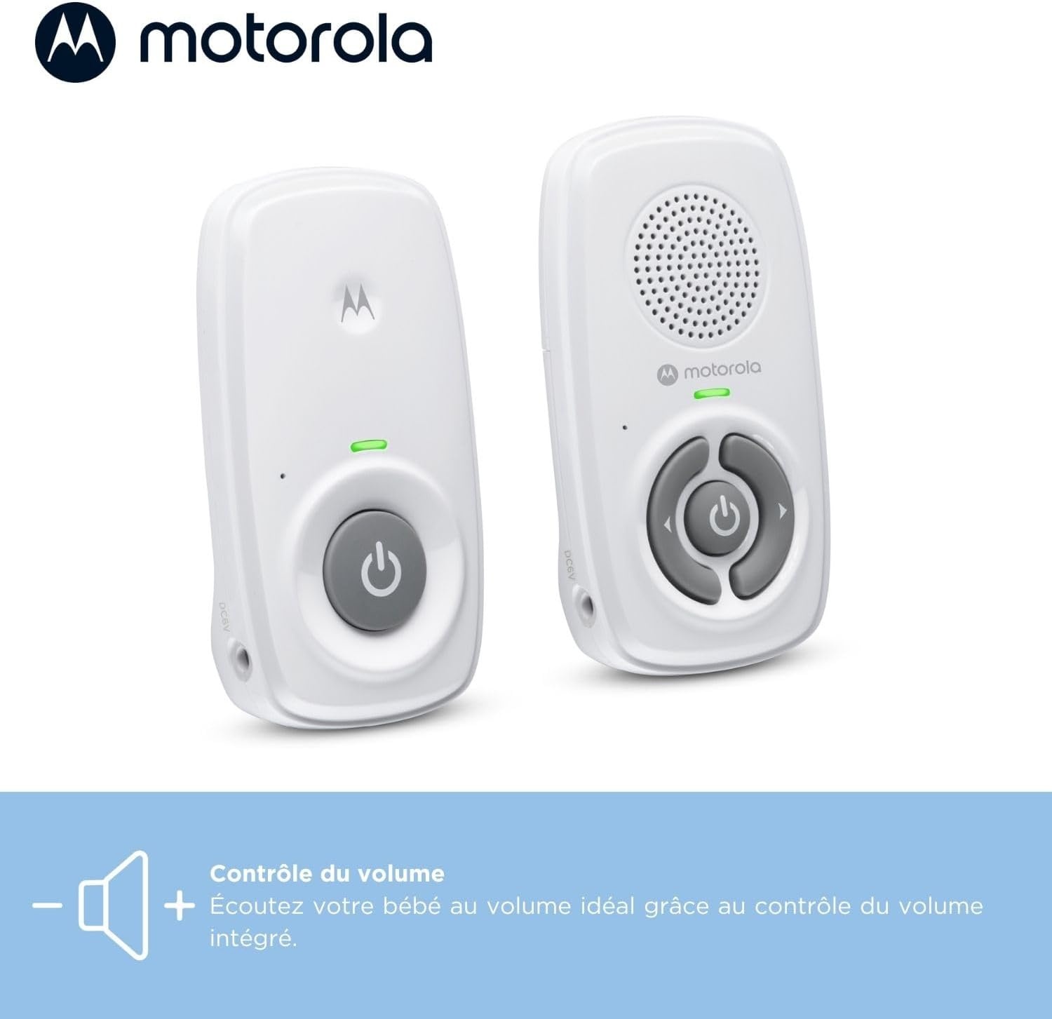 Babyphone Audio Numérique DECT - Portée 300m - Blanc - 31% de remise