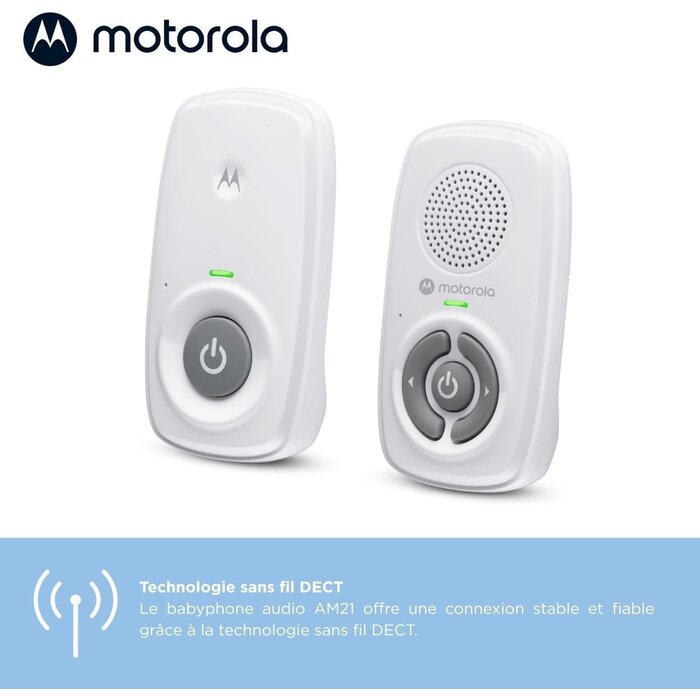 Babyphone Audio Numérique DECT - Portée 300m - Blanc - 31% de remise