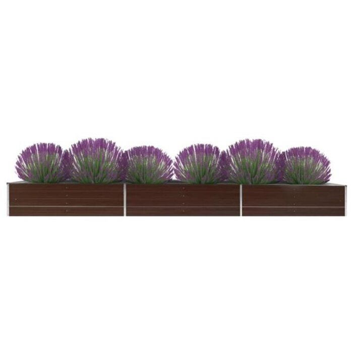 Vidaxl Jardinière surélevée acier galvanisé 480x80x45cm - 34% de remise