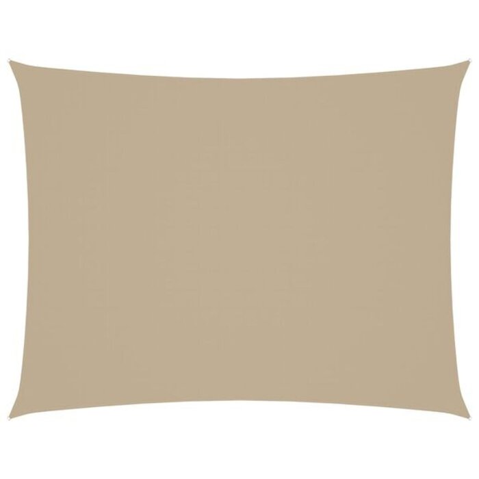 Vidaxl Voile d'ombrage rectangulaire 4x5m Beige - 34% de remise