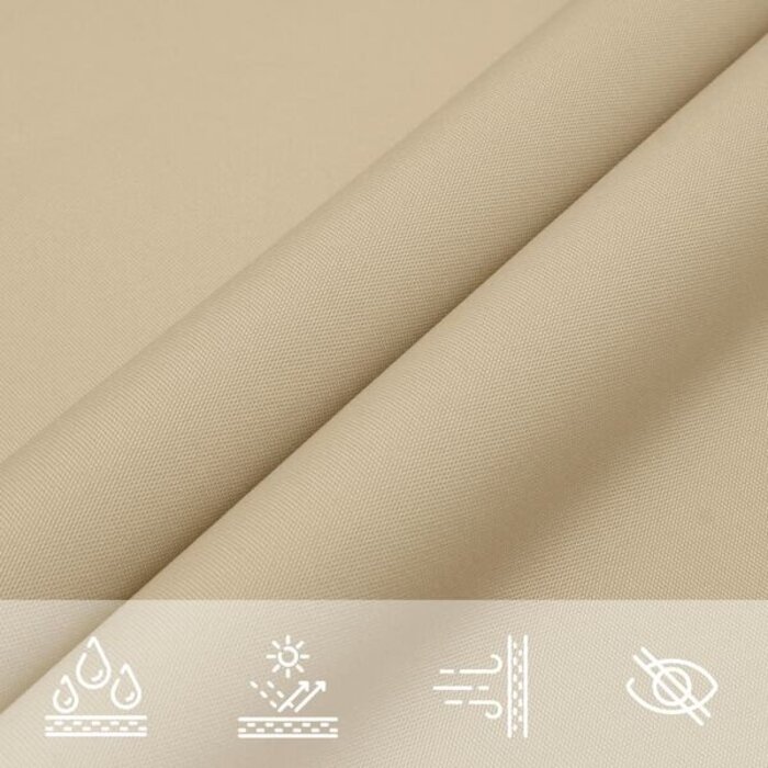 Vidaxl Voile d'ombrage rectangulaire 4x5m Beige - 34% de remise
