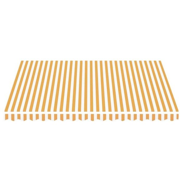 Vidaxl Toile de store banne 4 x 3,5 m Jaune et Blanc - 34% de remise