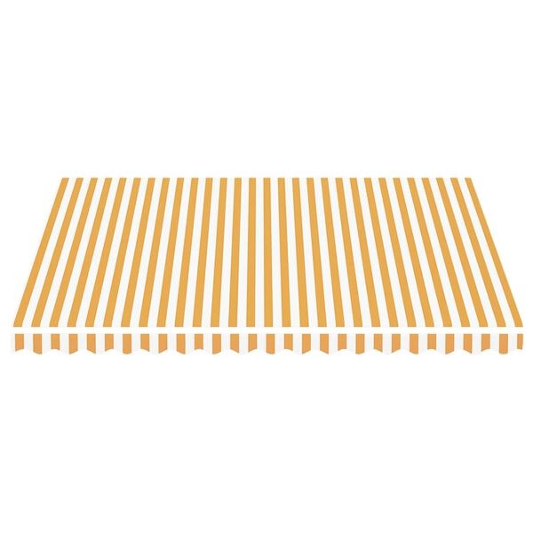 Vidaxl Toile de store banne 4 x 3,5 m Jaune et Blanc - 34% de remise
