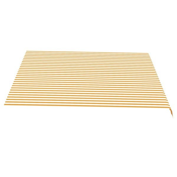 Vidaxl Toile de store banne 4 x 3,5 m Jaune et Blanc - 34% de remise