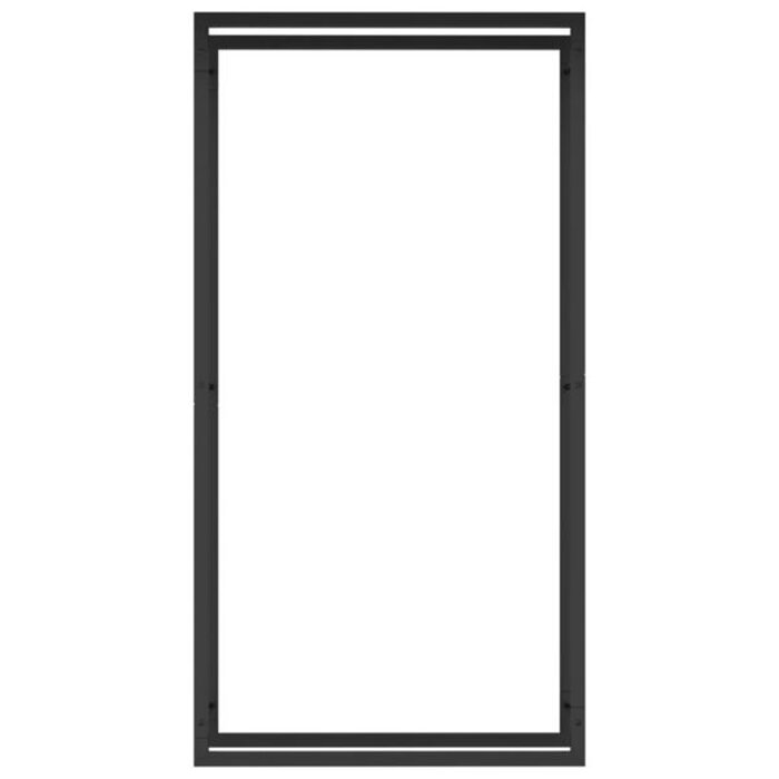 Vidaxl Râtelier à bois 80x154 cm acier noir mat - 33% de remise