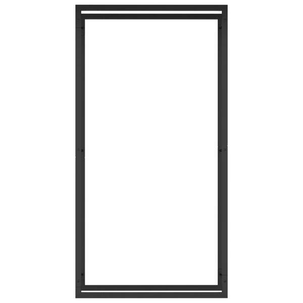 Vidaxl Râtelier à bois 80x154 cm acier noir mat - 33% de remise