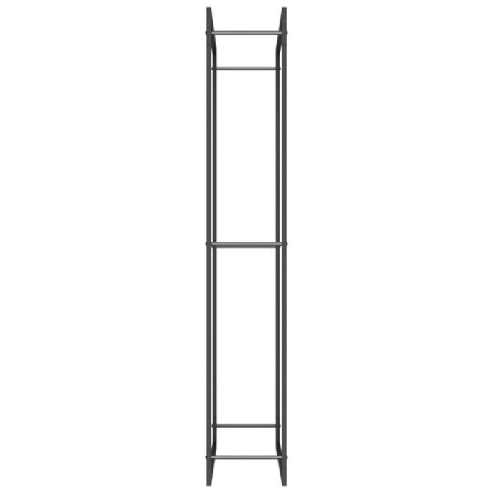 Vidaxl Râtelier à bois 80x154 cm acier noir mat - 33% de remise