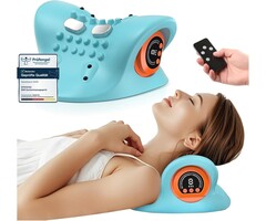 Appareil de massage cervical EMS chauffant bleu - 48% de remise