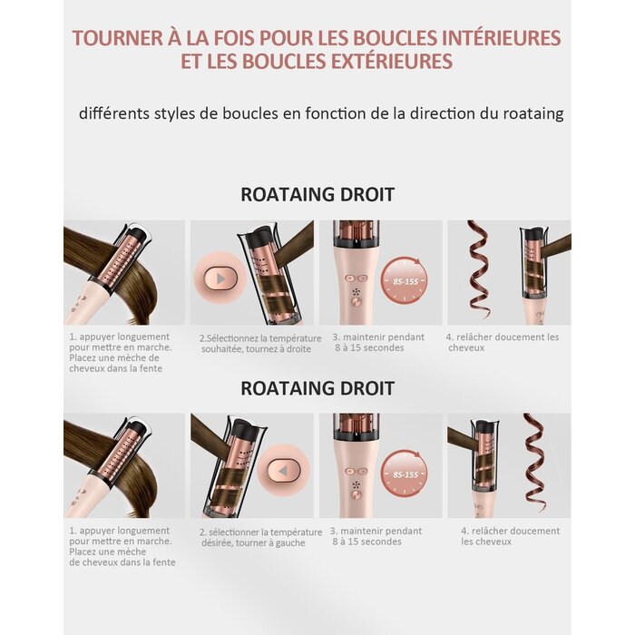 Fer à boucler automatique rotatif - 33% de remise - Déballé bon état