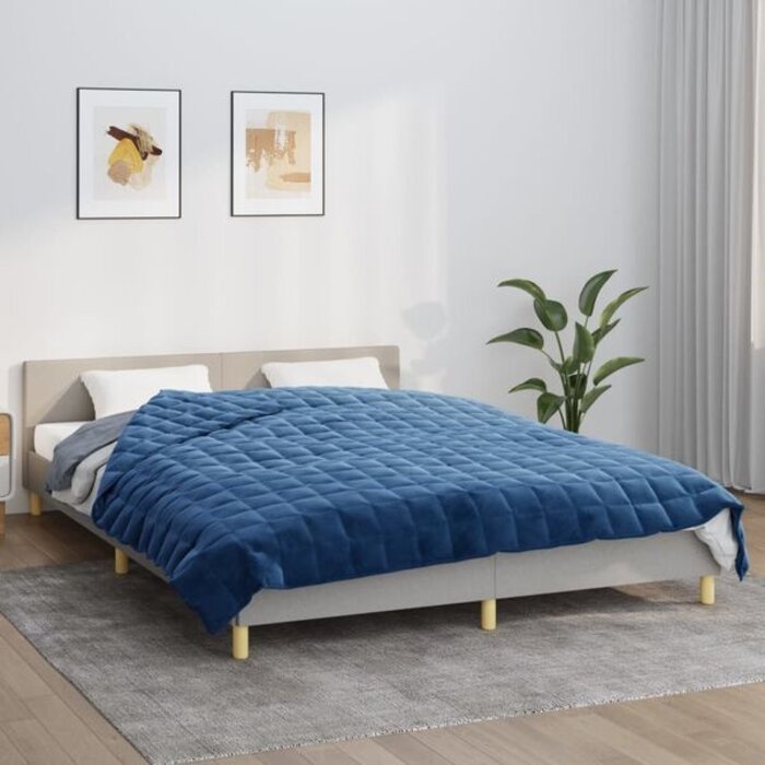 Vidaxl Couverture lestée 200x220 cm 9 kg - Bleue - 38% de remise