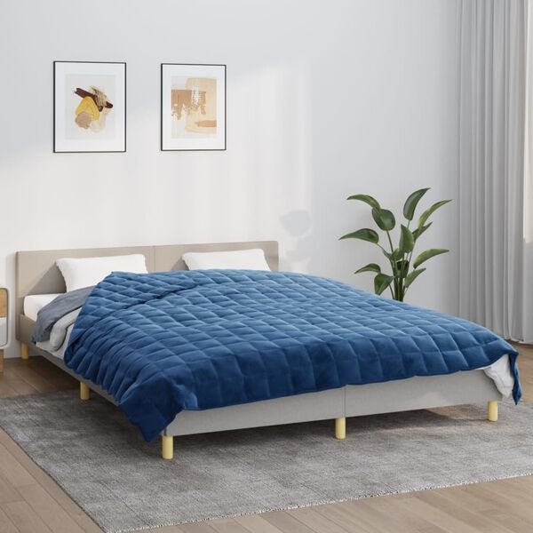 Vidaxl Couverture lestée 200x220 cm 9 kg - Bleue - 38% de remise