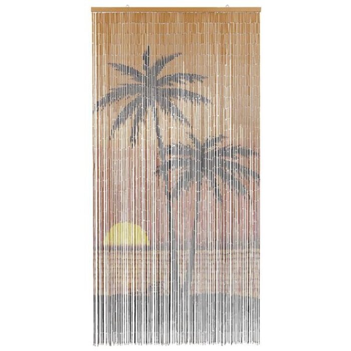 Vidaxl Rideau de porte bambou motif palmier 100x200 cm - 33% de remise