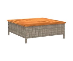 Vidaxl Table basse de jardin poly rotin et bois 70x70cm - 51% de remise