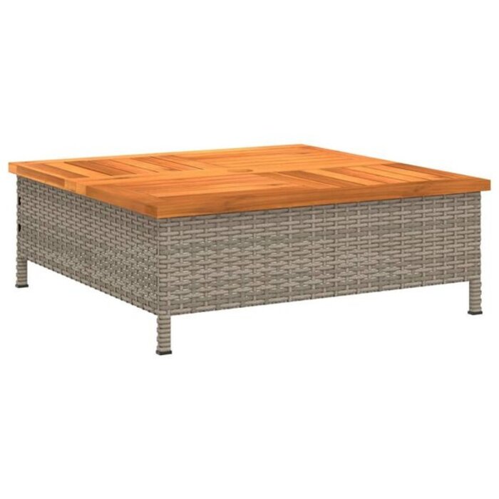 Vidaxl Table basse de jardin poly rotin et bois d'acacia - 70x70 cm - 34% de remise