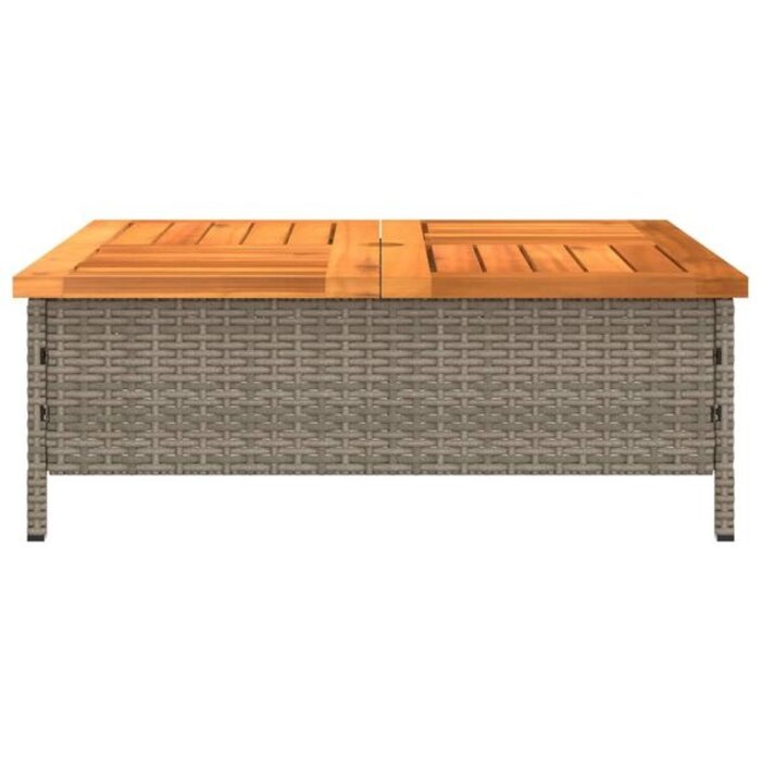 Vidaxl Table basse de jardin poly rotin et bois d'acacia - 70x70 cm - 34% de remise