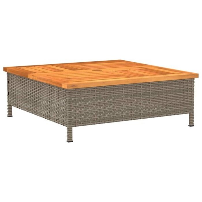 Vidaxl Table basse de jardin poly rotin et bois d'acacia - 70x70 cm - 34% de remise