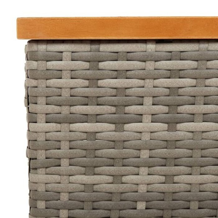Vidaxl Table basse de jardin poly rotin et bois d'acacia - 70x70 cm - 34% de remise
