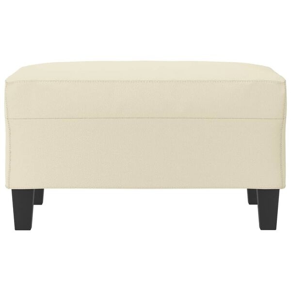 Vidaxl Repose-pieds en similicuir crème 70x55x41cm - 34% de remise