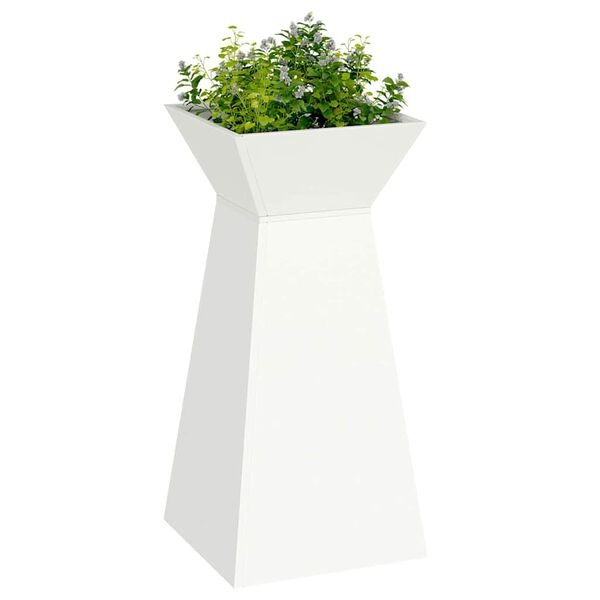 Vidaxl Lot de 2 jardinières sur pied blanches - 34% de remise
