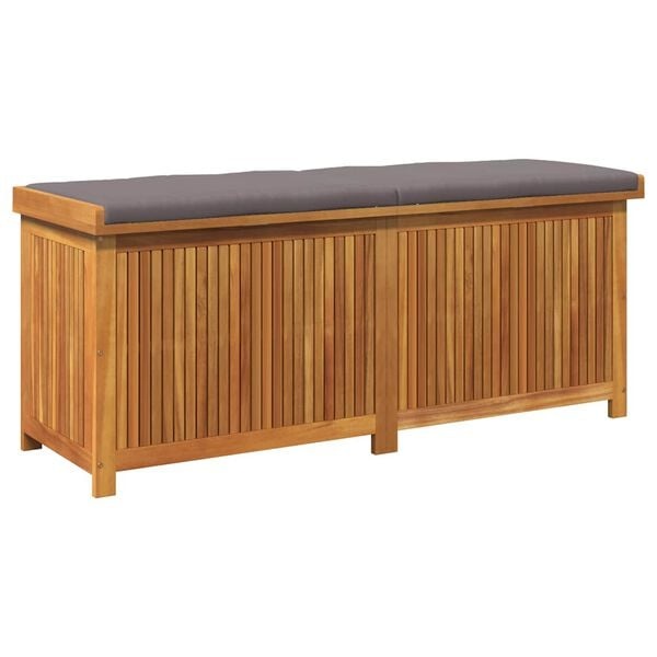 Vidaxl Coffre de jardin en acacia avec coussin - 150 cm - 35% de remise