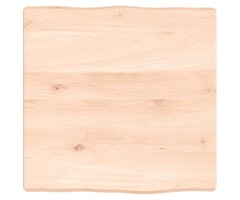 Vidaxl Plateau de table en chêne massif 40x40 cm - Bords naturels - 46% de remise