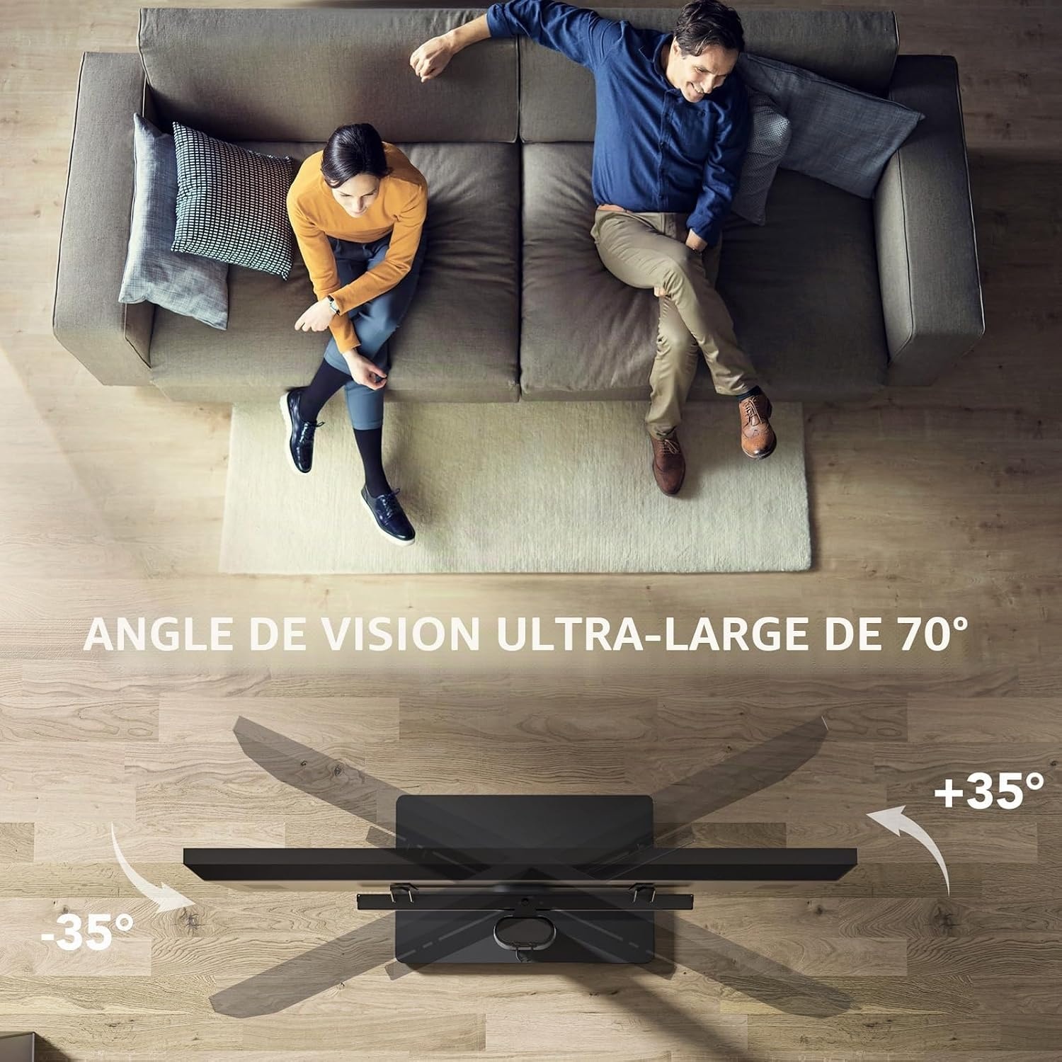 Support TV sur pied universel 27-65 pouces - Noir - 34% de remise