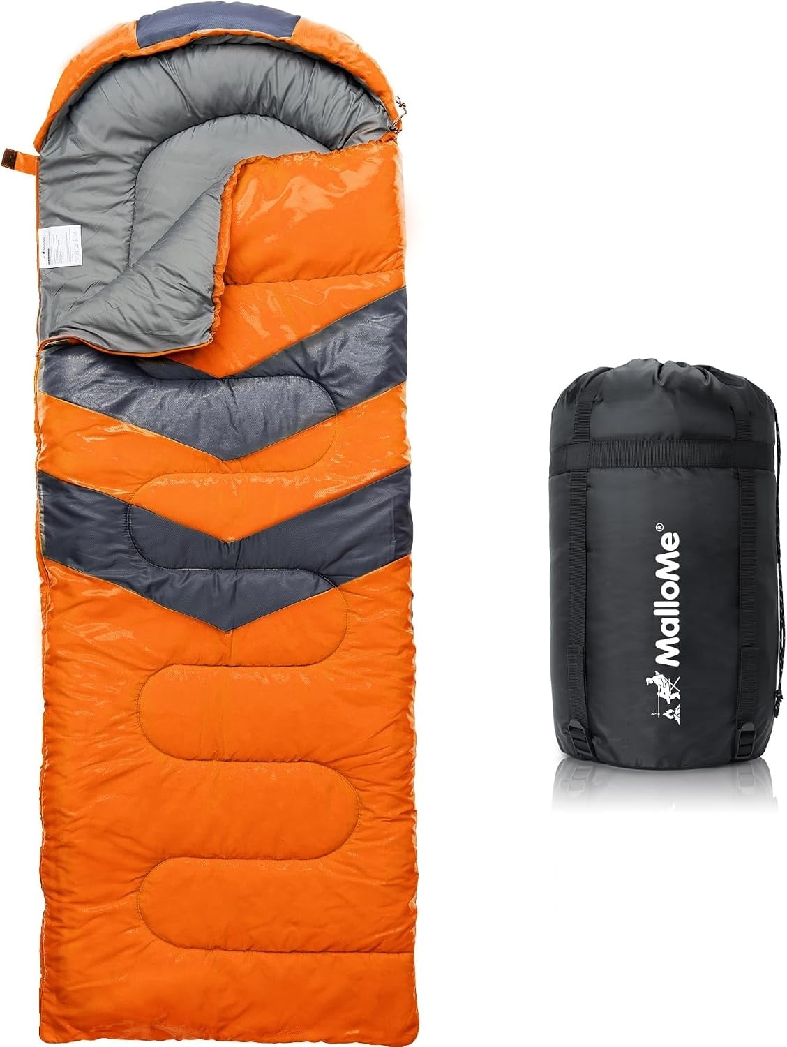 Sac de couchage 3 saisons 220 x 75 cm Orange - 27% de remise