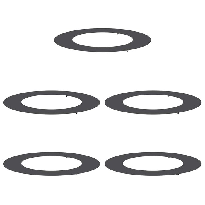 Lot de 5 bordures d'arbre en acier noir Ø 80 cm - 34% de remise