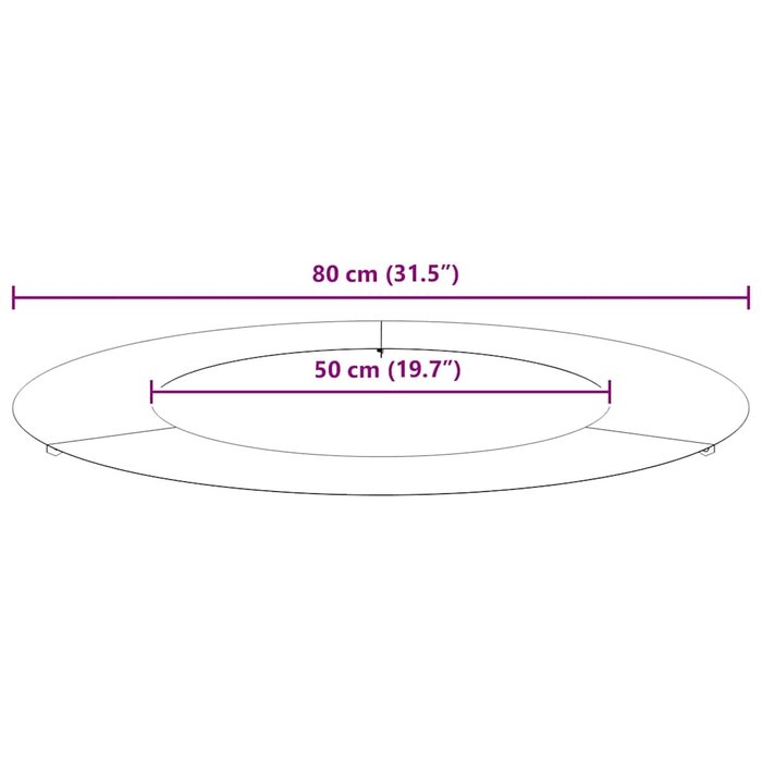 Lot de 5 bordures d'arbre en acier noir Ø 80 cm - 34% de remise