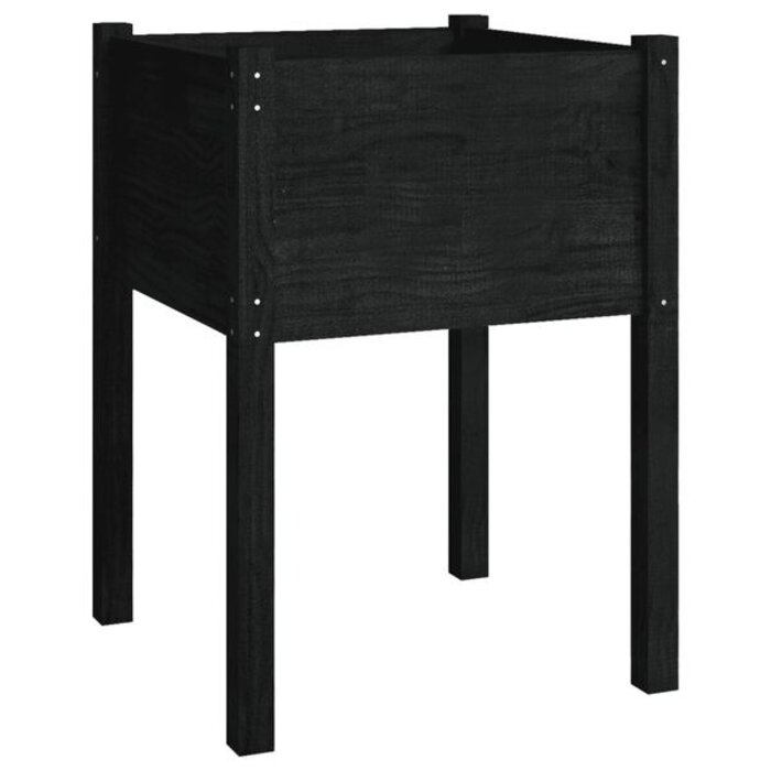 Lot de 2 jardinières en bois de pin noir 50x50x70 cm - 32% de remise