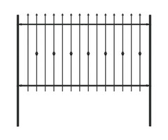 Vidaxl Clôture à pointes en acier noir 200 x 166 cm - 46% de remise